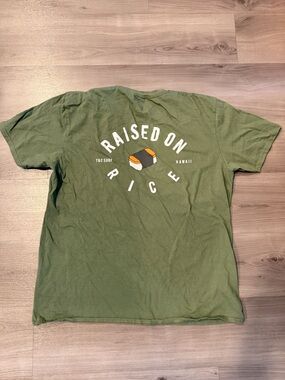 Raised On Rice Graphic Tee - Olive Green